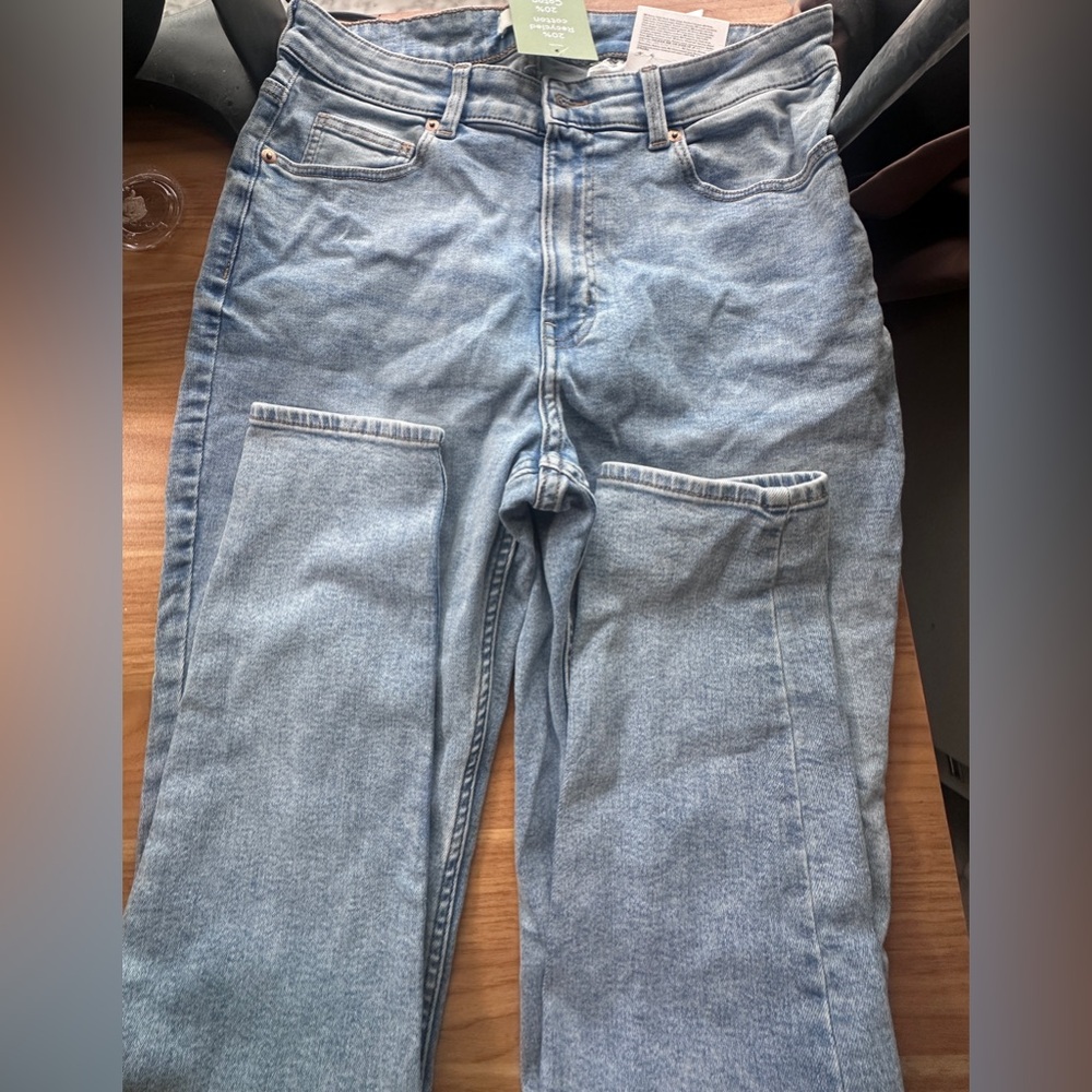 H&M High Waisted Skinny Jeans Acid Wash NWT Size 14